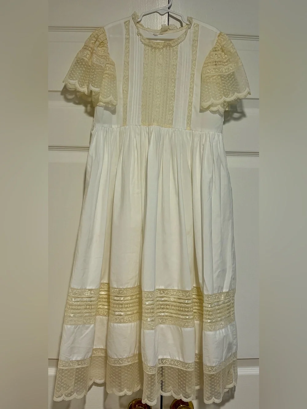 Remember Nguyen Phoenix N Ren Anna Grace Girls Dress - Ecru Lace Size 10